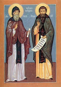 Св. Антоний и Св. Феодосий Печерские.