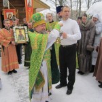 Крестный ход. Окропление святой водой. отец Николай (Коляда)