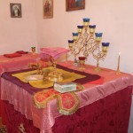 интерьер алтаря храма в д. Вымно
