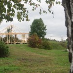 строительство временного храма на монастырском холме